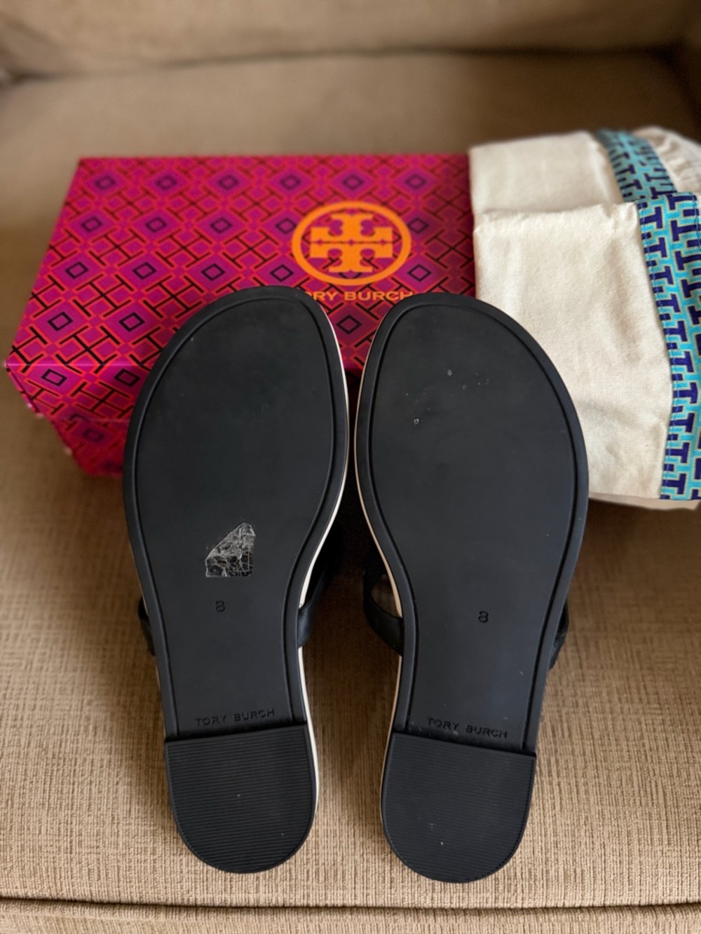 Tory Burch Crystal Miller Soft Sandal- Women Size: 8 - Picture 7 of 7